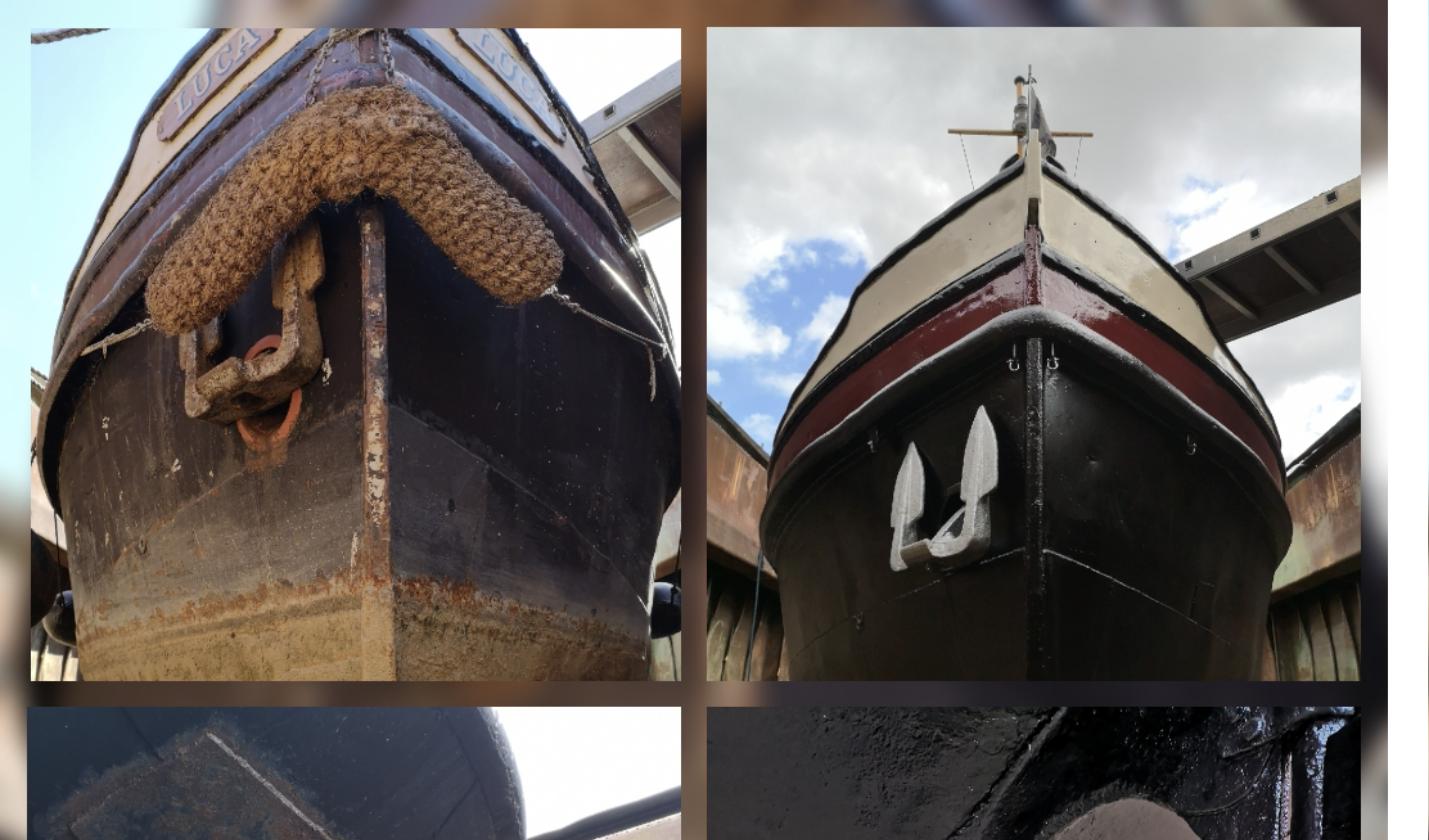Boat Luca bow and anchor detail