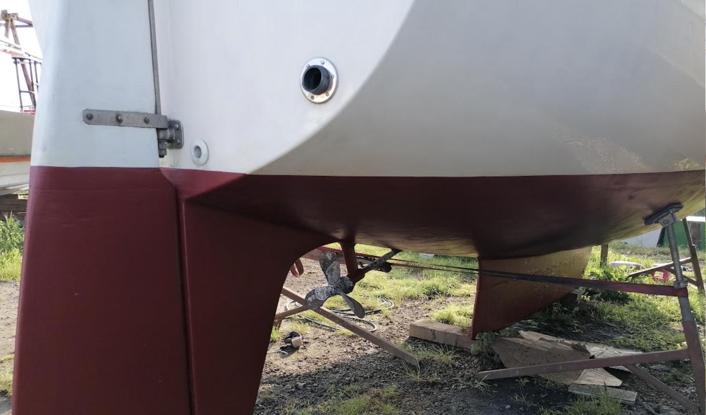 Boat Tregeagle before spray