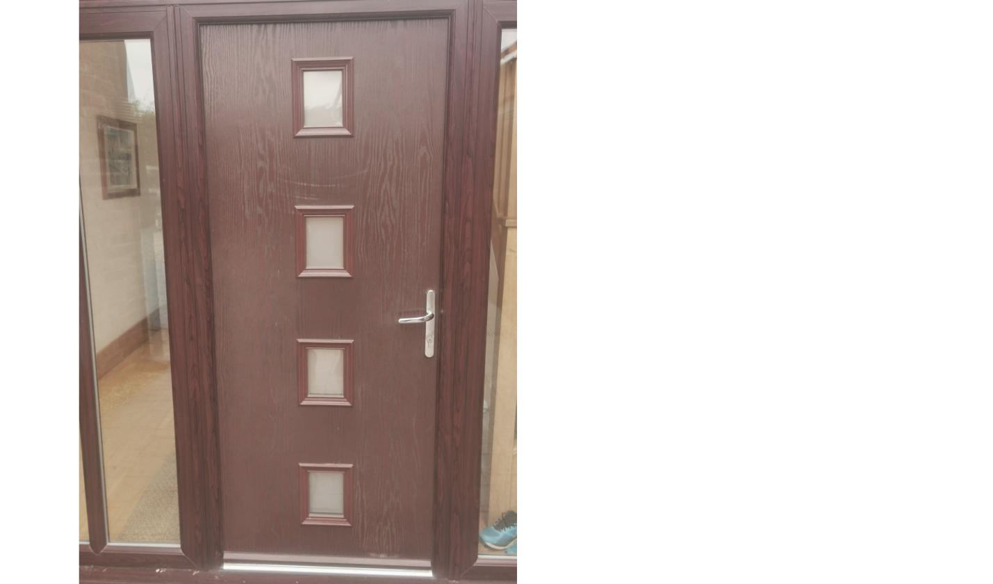 Front door before spray