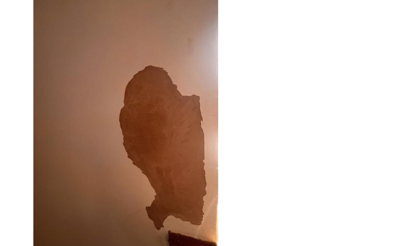 Peeling paint before repair